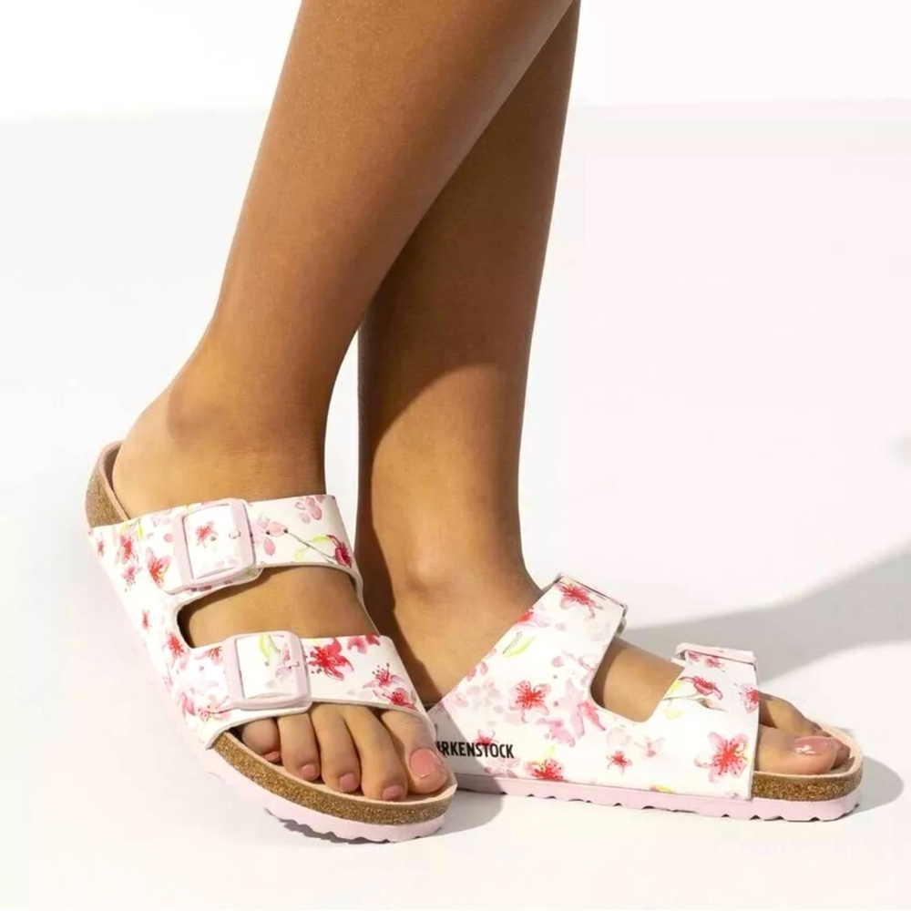 Birkenstock Arizona Floral Pink Double-Buckle Sandal